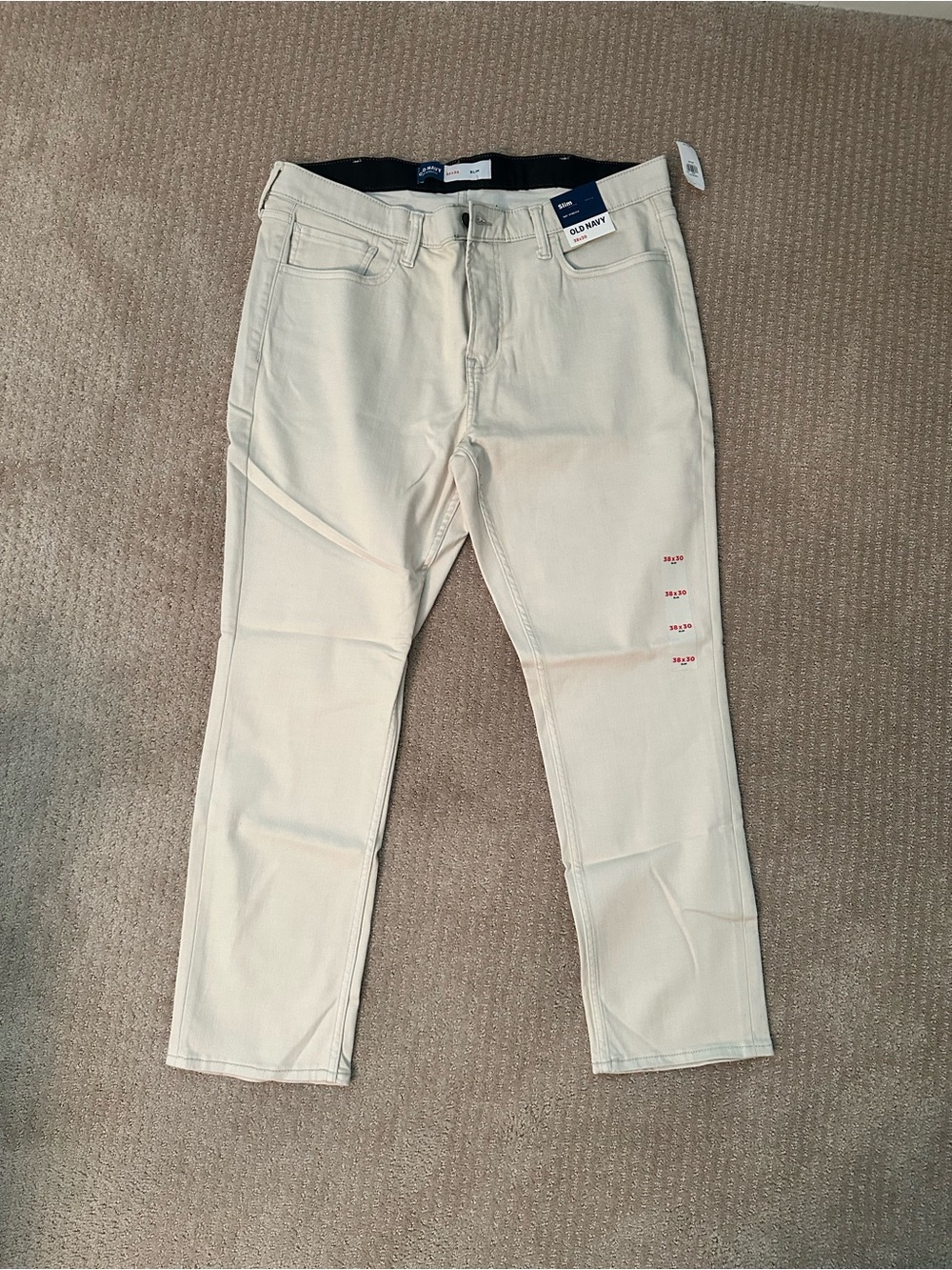 Old Navy Men's Slim Straight Chinos in Cream